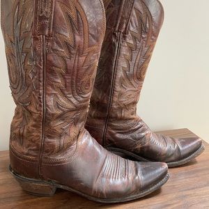 Dark Brown Lucchese Boots. Size 8